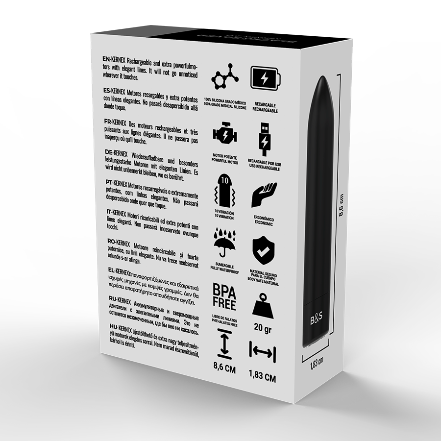 Uovo Vibrante Magnetico Black&Silver Kernex 2 — Nero