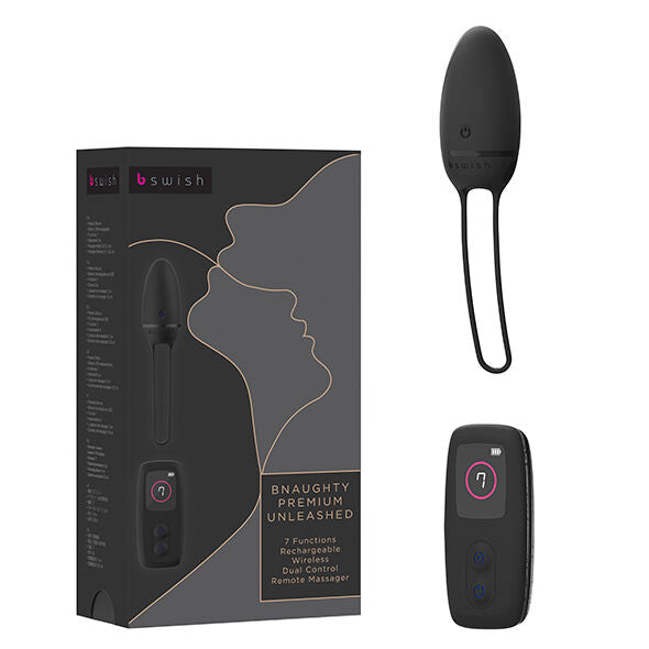 Vibratore Wand B Swish Bnaughty Premium Unleashed — Nero
