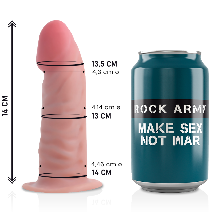 Dildo Realistico Dual Density Rock Army Tiger — 14 cm