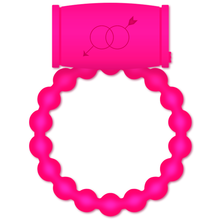 Anello Fallico Vibrante Casual Love Ring 25 — Silicone, Rosa