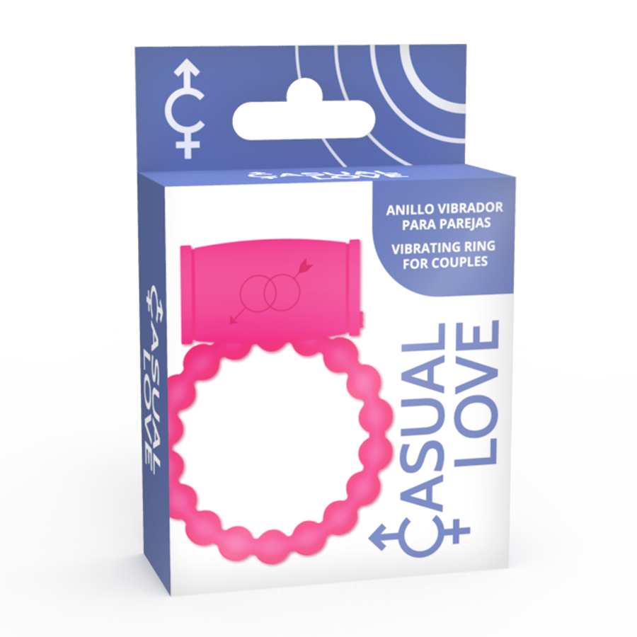 Anello Fallico Vibrante Casual Love Ring 25 — Silicone, Rosa
