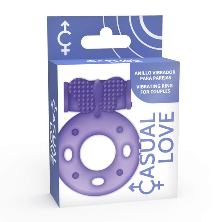 Anello Fallico Vibrante Casual Love Ring Love 32 — TPR, Lilla