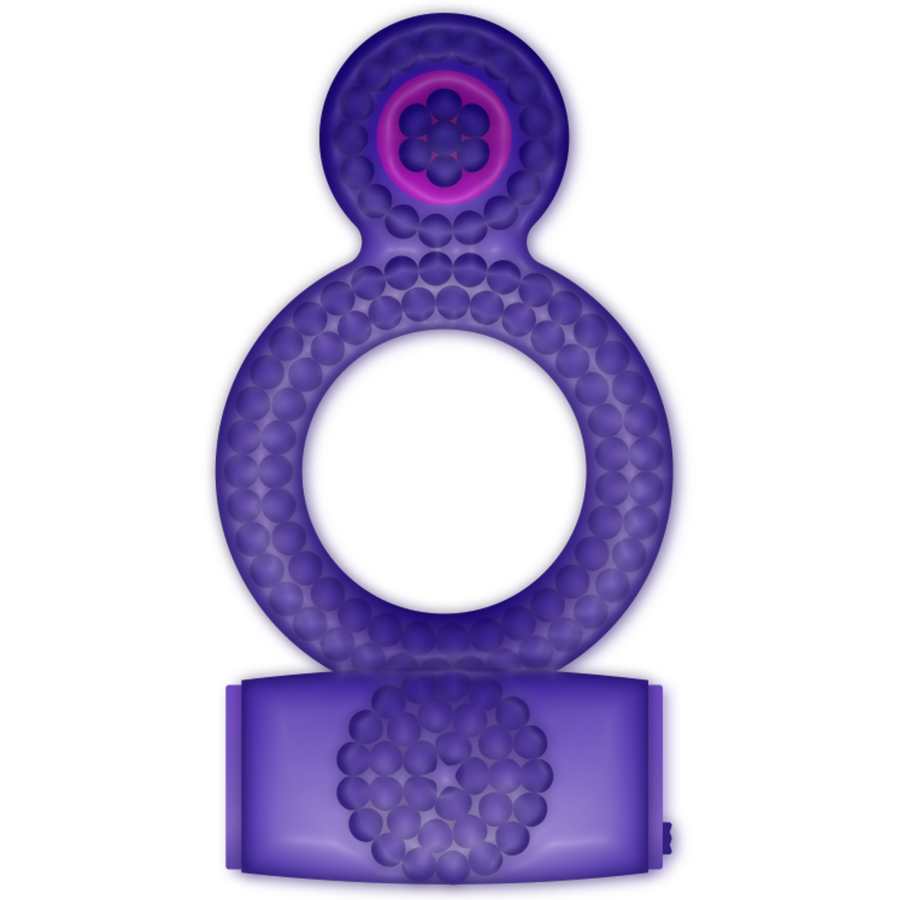 Anello Fallico Vibrante Casual Love Double Pleasure — Lilla