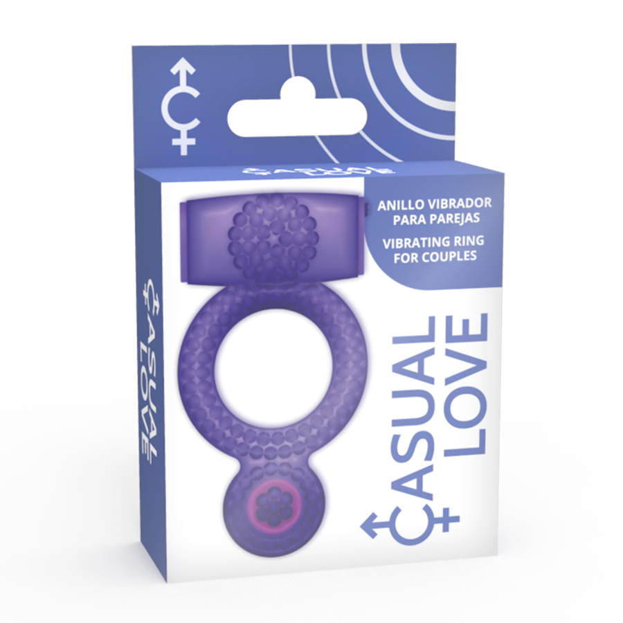 Anello Fallico Vibrante Casual Love Double Pleasure — Lilla