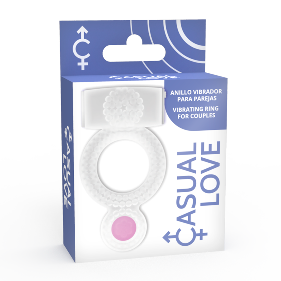 Anello Fallico Vibrante Doppio Casual Love — Trasparente