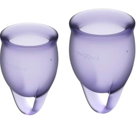 Coppa Mestruale Satisfyer Feel Confident — Viola, S+L
