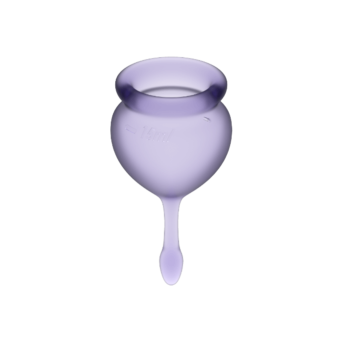 Coppa Mestruale Satisfyer Feel Good — Viola, 15 ml + 20 ml