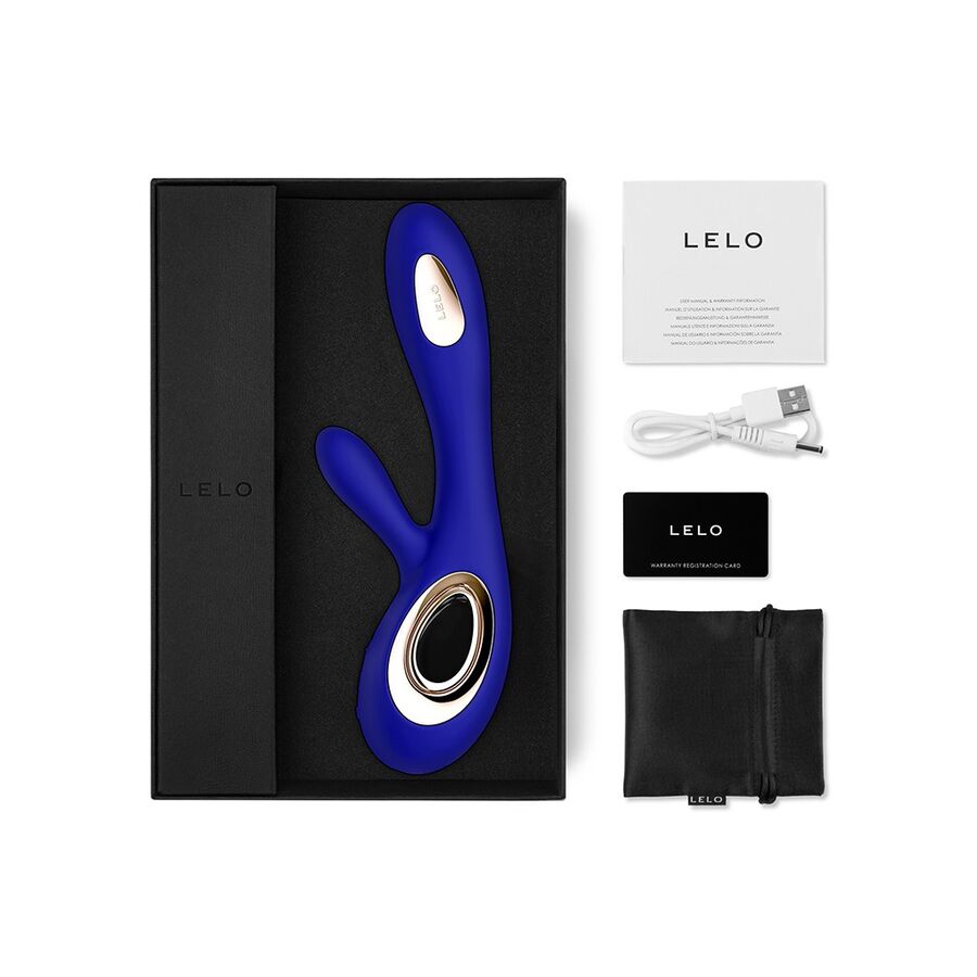 Vibratore Rabbit WaveMotion Lelo Soraya Wave — Blu Notte