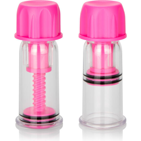 Aspiracapezzoli a Ventosa Calexotics Vacuum Twist — Rosa, 2 pz