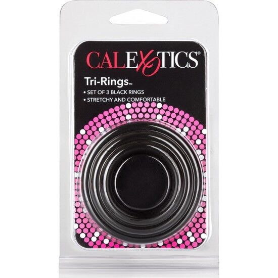 Anelli Fallici in Silicone Calexotics Tri-Ring — Set 3 Misure