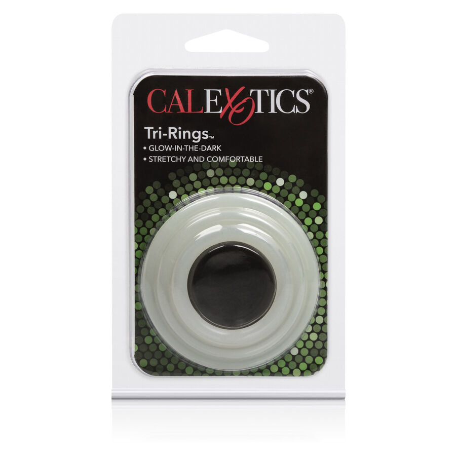 Anello Fallico Fosforescente Calexotics Tri-Rings — Set 3 pezzi