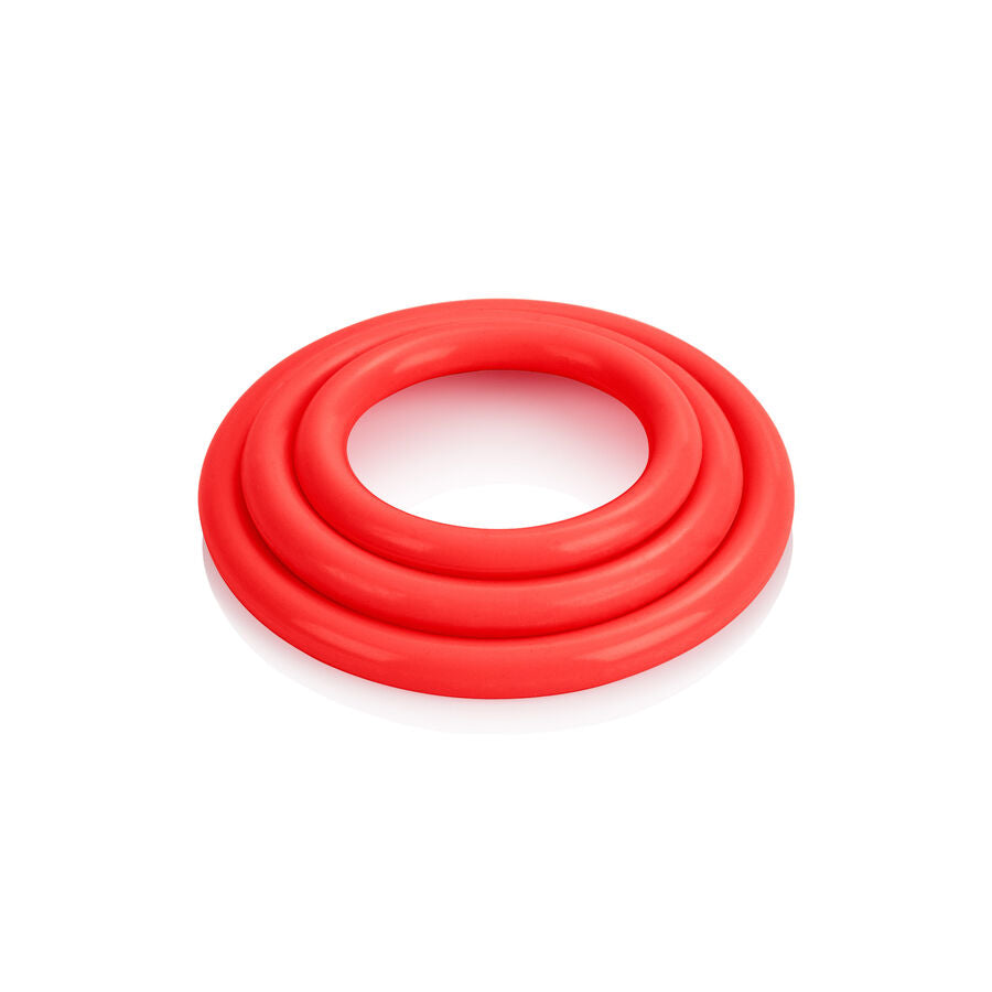 Anelli Fallici Calexotics Tri-Ring Set — Silicone, 3 Misure