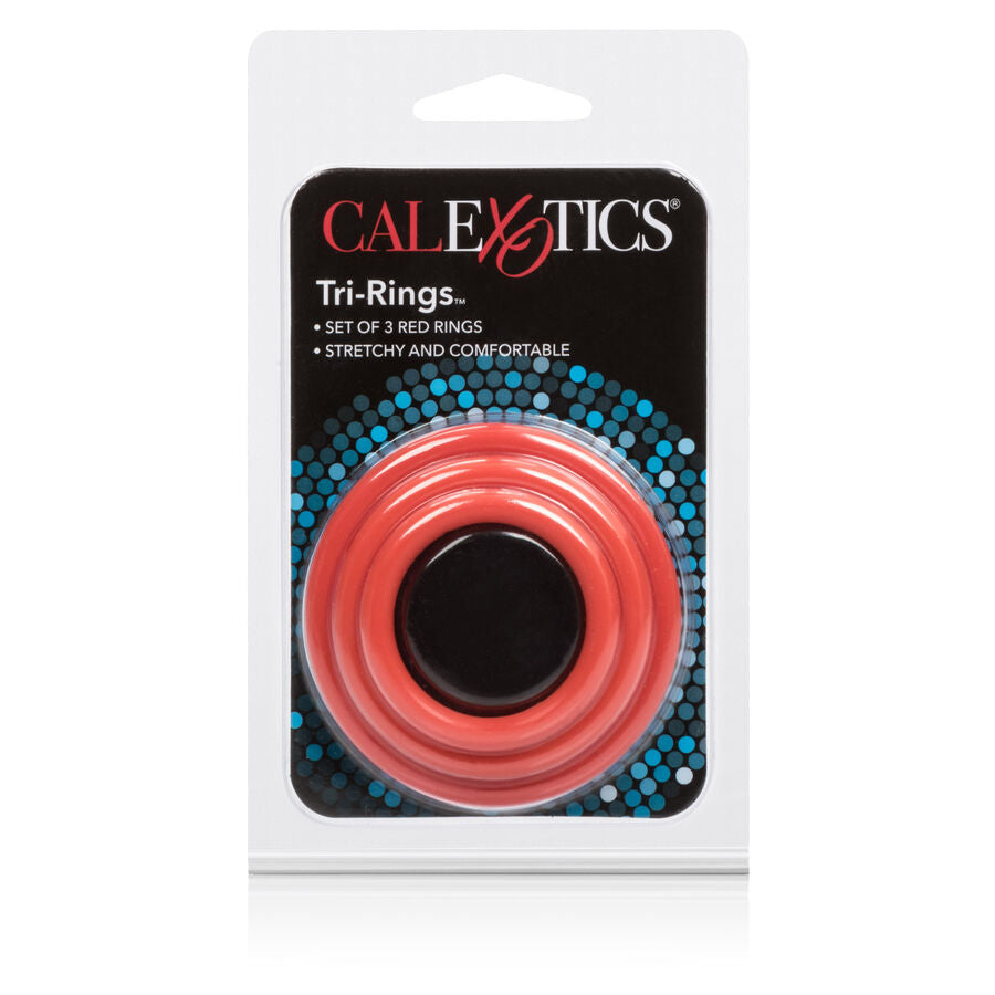 Anelli Fallici Calexotics Tri-Ring Set — Silicone, 3 Misure