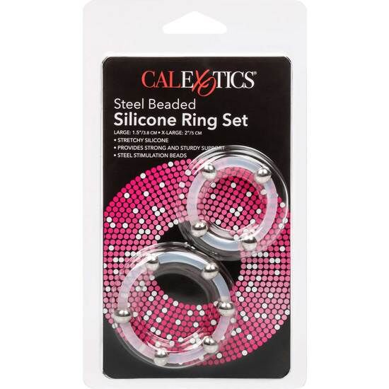 Anello Fallico con Perline in Acciaio Calexotics — Silicone