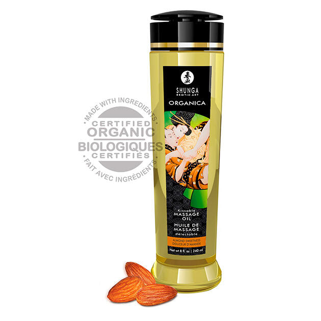 Olio da Massaggio Erotico Shunga Mandorle Biologico — 240 ml