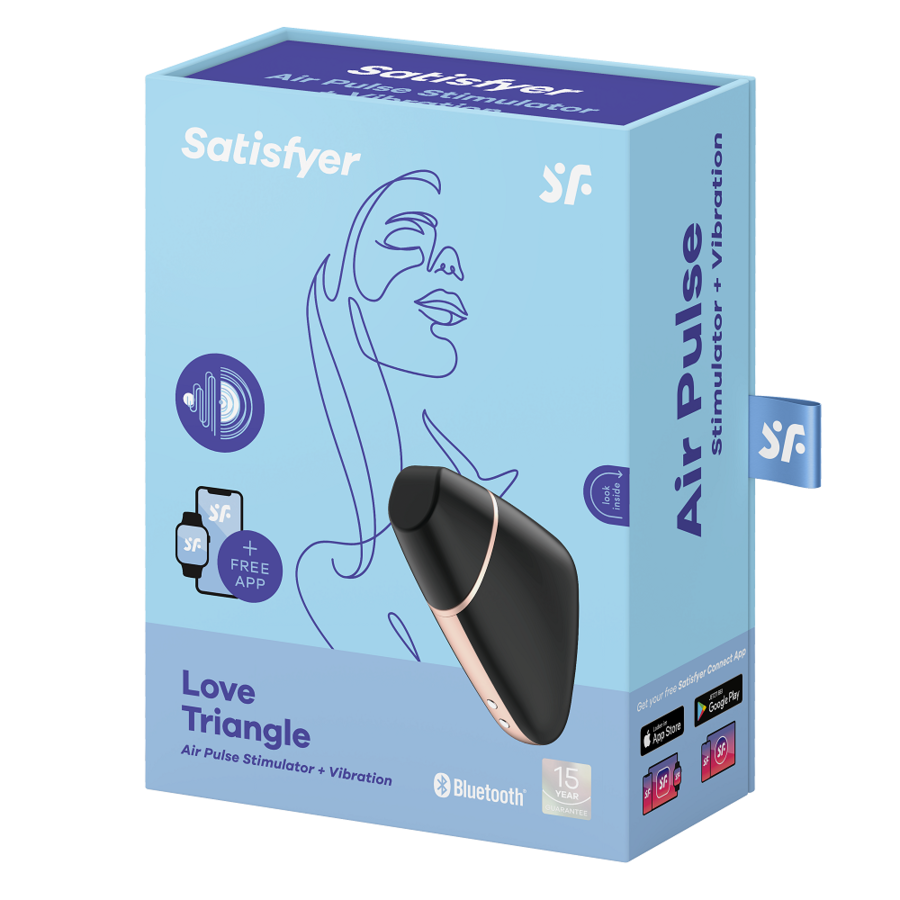 Stimolatore Vulvare con App Satisfyer Love Triangle — Nero