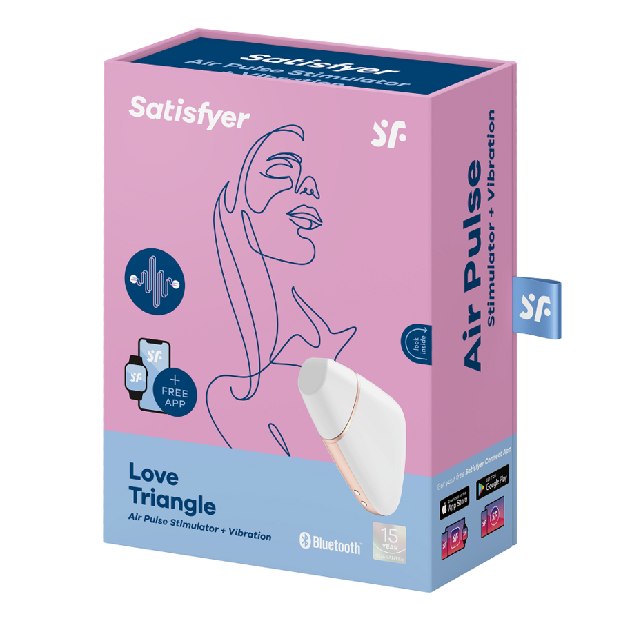 Succhia Clitoride Vibrante Satisfyer Love Triangle — Bianco