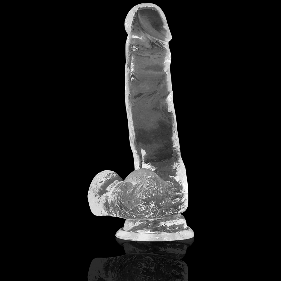 Dildo Trasparente con Sfere X Ray Clear — Jelly 18.5 cm