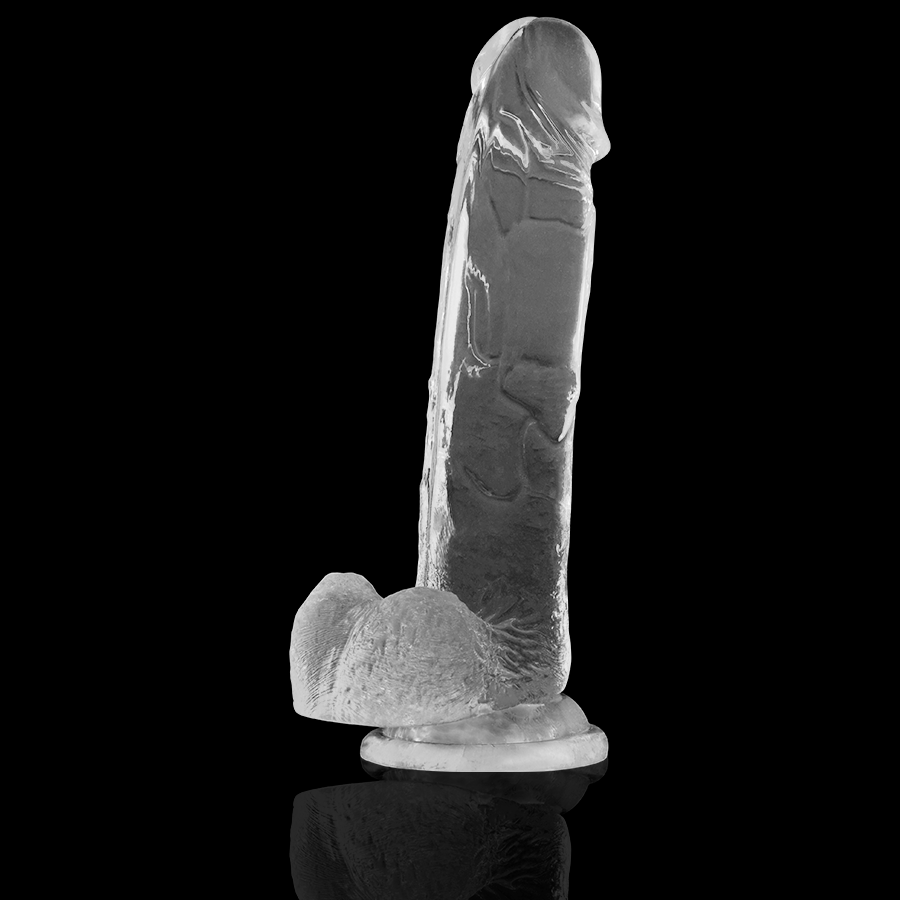 Dildo Trasparente con Sfere X Ray Clear — 22 cm