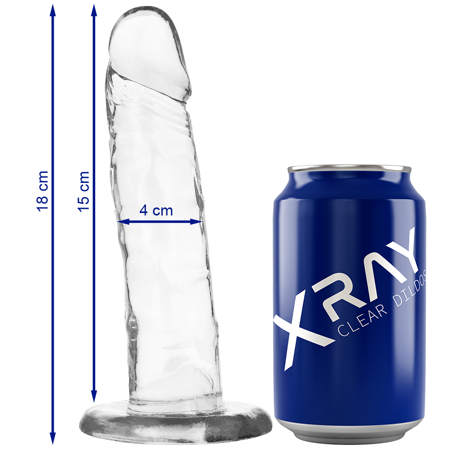 Dildo Trasparente X Ray Clear — Jelly 18 cm