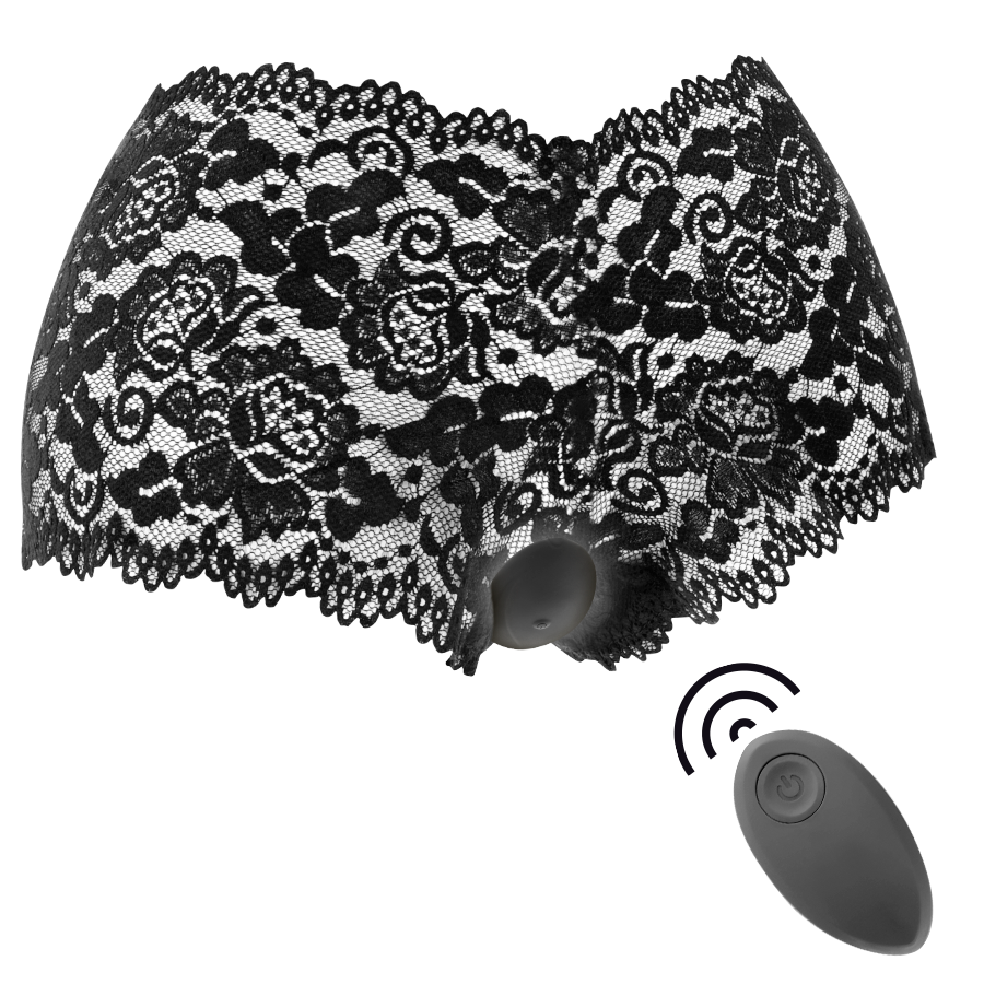Stimolatore Vaginale Telecomandato Black&Silver Zara — con Slip
