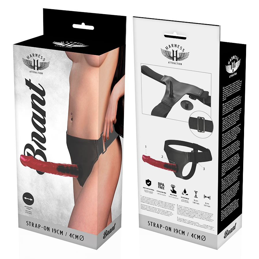 Imbracatura Strapless Harness Attraction — Dildo Realistico 19 cm