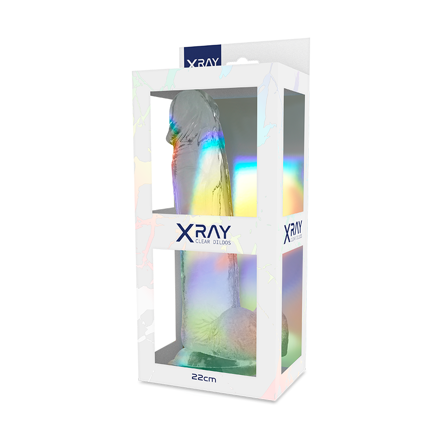 Dildo Trasparente con Sfere X Ray Clear — 22 cm