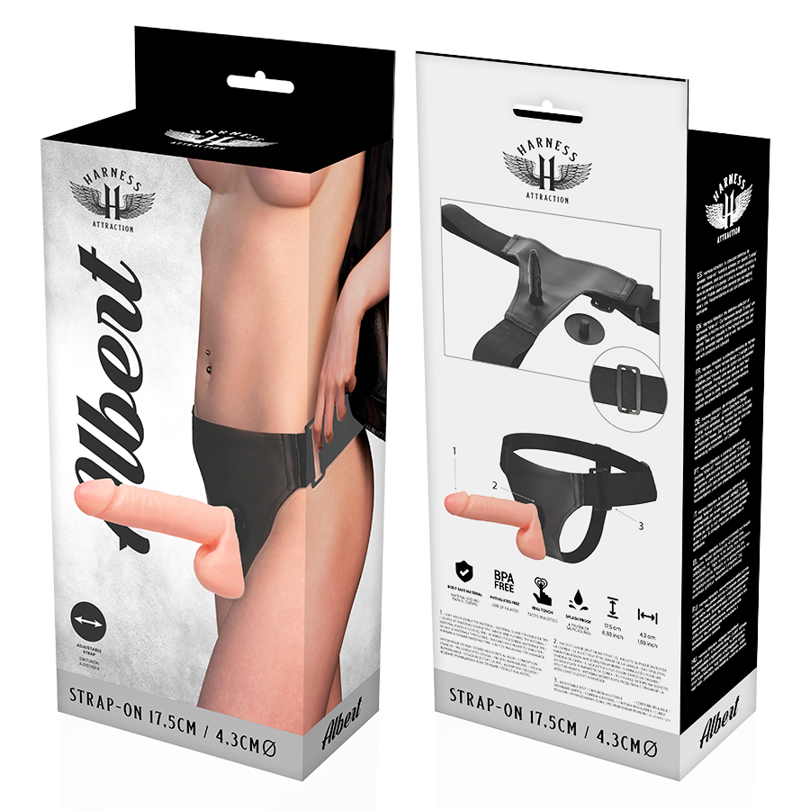 Imbracatura Strapless Realistica Harness Attraction Albert — 17.5 cm