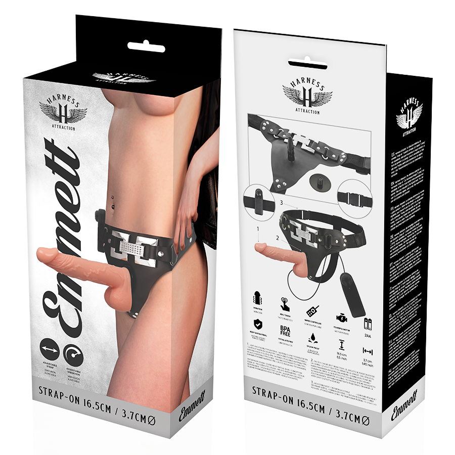 Imbracatura Strapless con Dildo Vibrante Harness Attraction Emmett