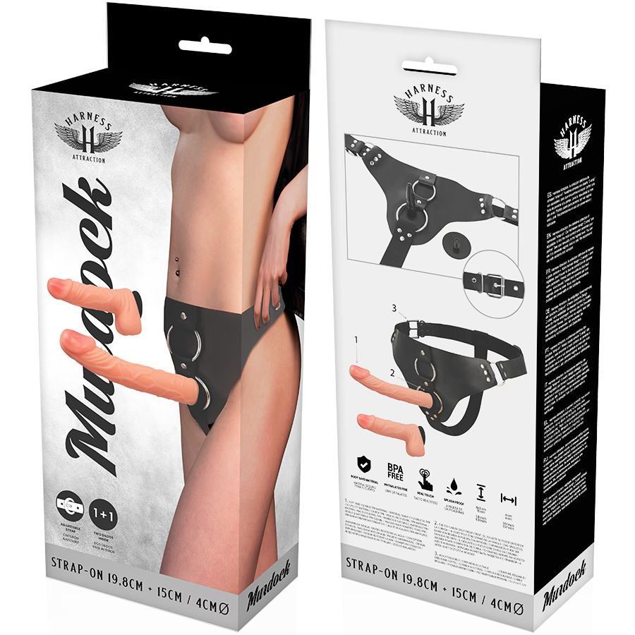 Imbracatura Strapless con Dildo Harness Attraction Murdock — 19,8+15 cm