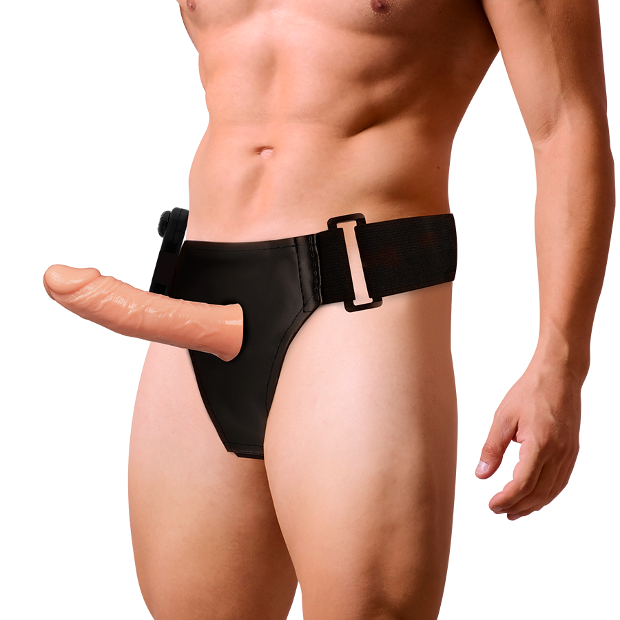 Guaina Fallica Cava con Vibratore Harness Attraction Benny — 15 cm