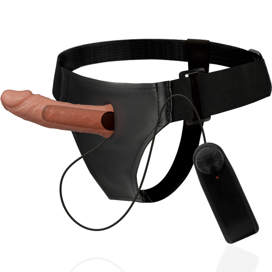 Guaina Fallica Cava con Vibratore Harness Attraction Benny — 15 cm