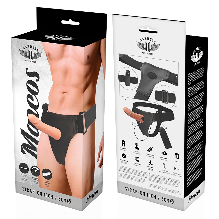Imbracatura Fallica Cava con Vibratore Harness Attraction — TPR