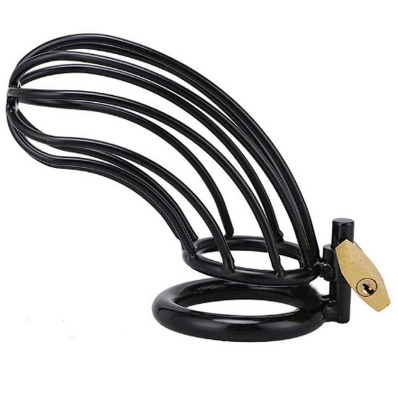 Gabbia di Castità in Acciaio Metal Hard — BDSM, Nero