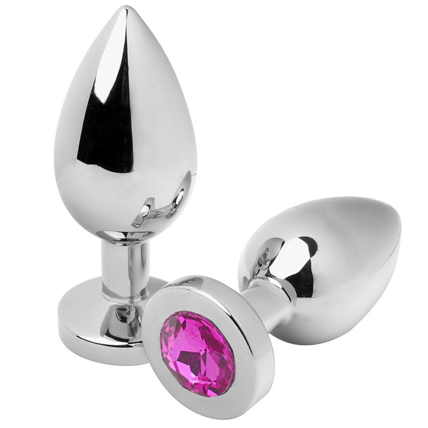 Plug Anale in Acciaio Metal Hard Diamond — Rosa, 5,71 cm