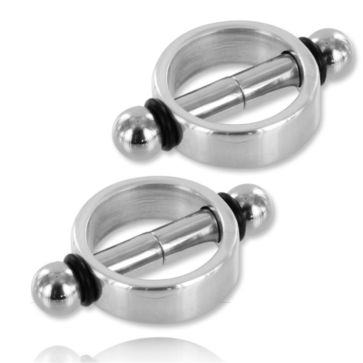 Morsetti per Capezzoli Magnetici BDSM Metal Hard — Acciaio
