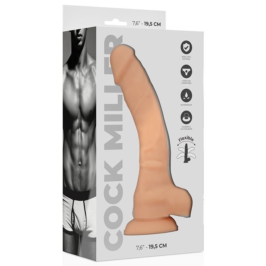 Dildo Realistico Flessibile Cock Miller — Silicone 19,5 cm