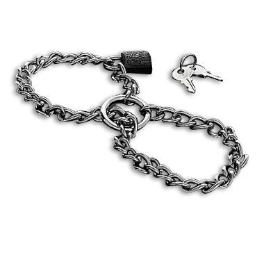 Manette BDSM a Catena Metal Hard — Acciaio Inossidabile 28 cm