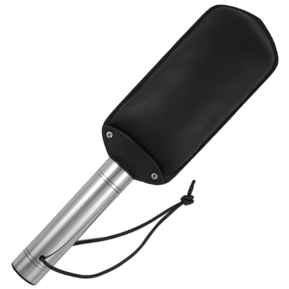 Pagaia BDSM in Cuoio e Acciaio Metal Hard — 45 cm