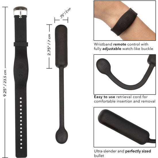 Uovo Vibrante con Telecomando Braccialetto Calexotics Petite Bullet