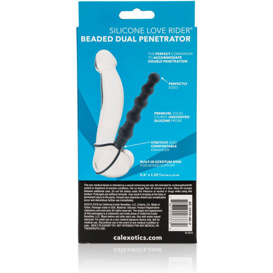 Imbracatura Strapless con Perline Calexotics Love Rider — Nero