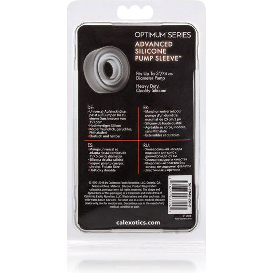 Manicotto in Silicone per Pompa Pene Calexotics ADV — Nero