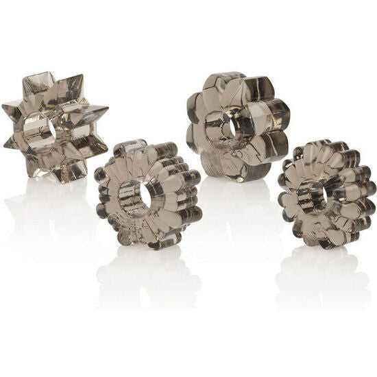 Anelli Fallici Vibranti Calexotics Basic Essentials — Set 4 Pezzi