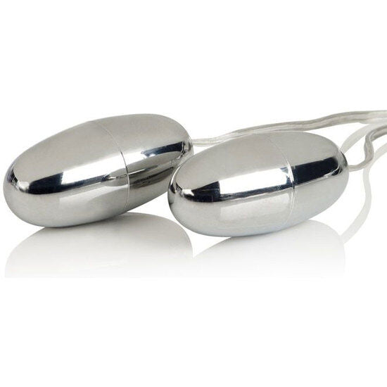 Uovo Vibrante Doppio Calexotics Pocket Exotics — ABS Argento