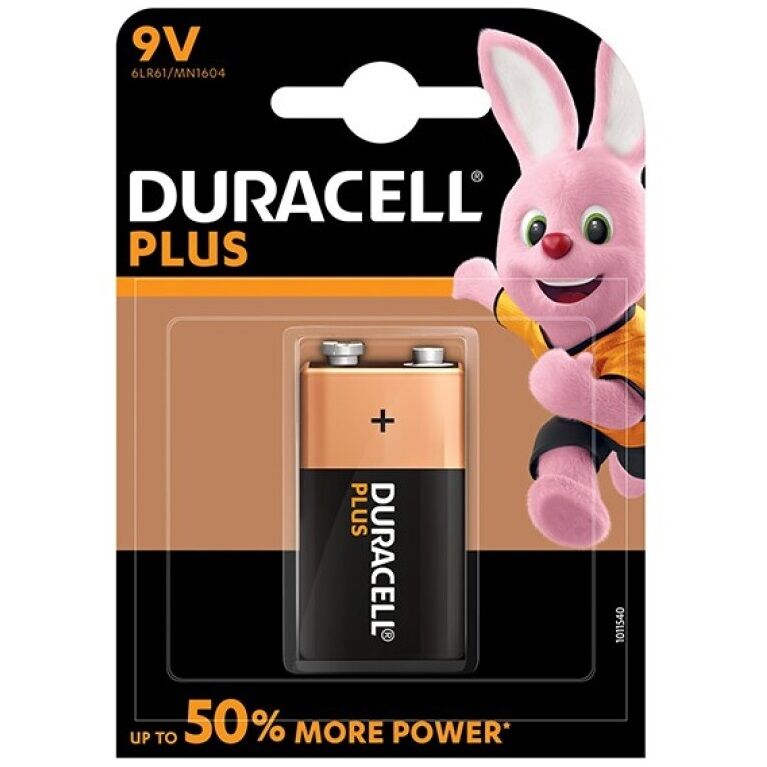 Batteria Alcalina 9V Duracell Plus Power LR61 — 1 Unità