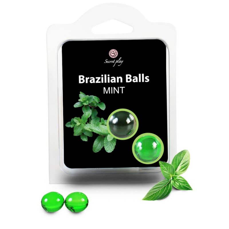 Olio da Massaggio Erotico Secretplay Palline Brasiliane — Menta