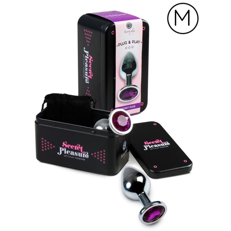 Plug Anale in Metallo Secretplay Lila — Taglia M
