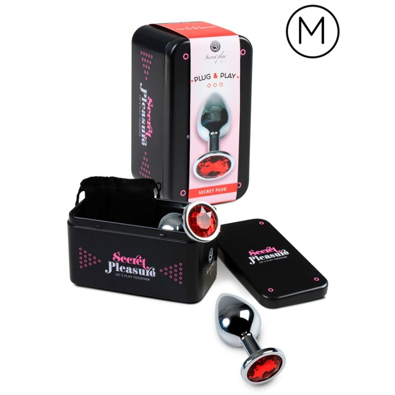 Plug Anale in Metallo Secretplay — Taglia M, Rosso