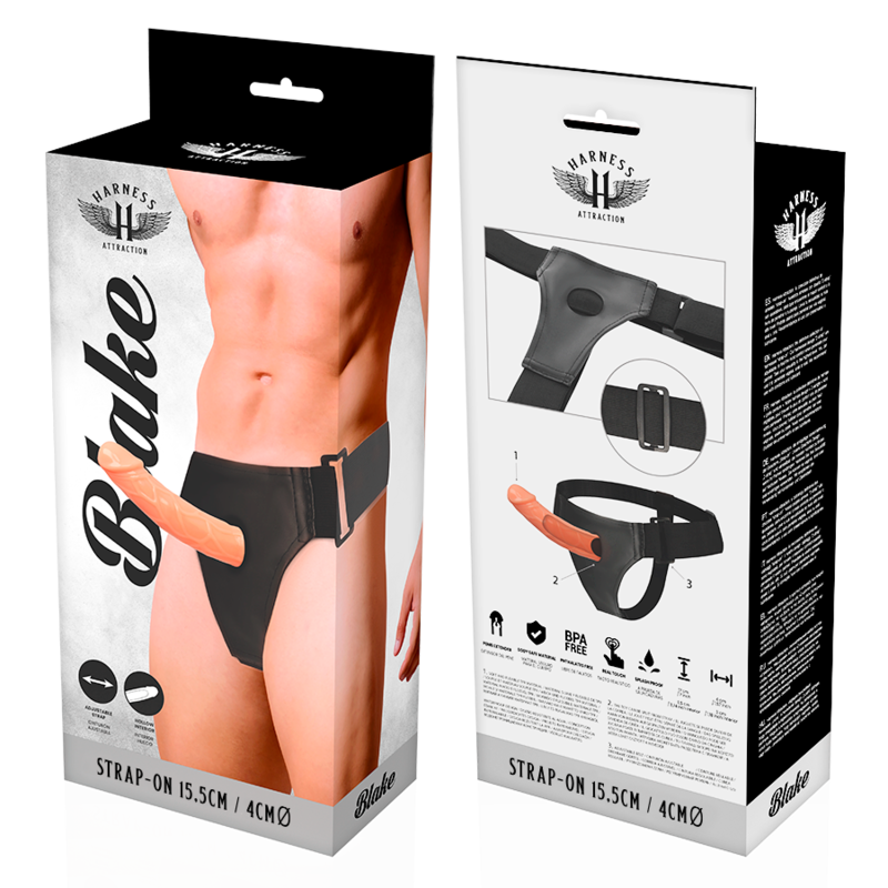 Guaina Fallica Cava Harness Attraction Blake — TPR 15.5 cm