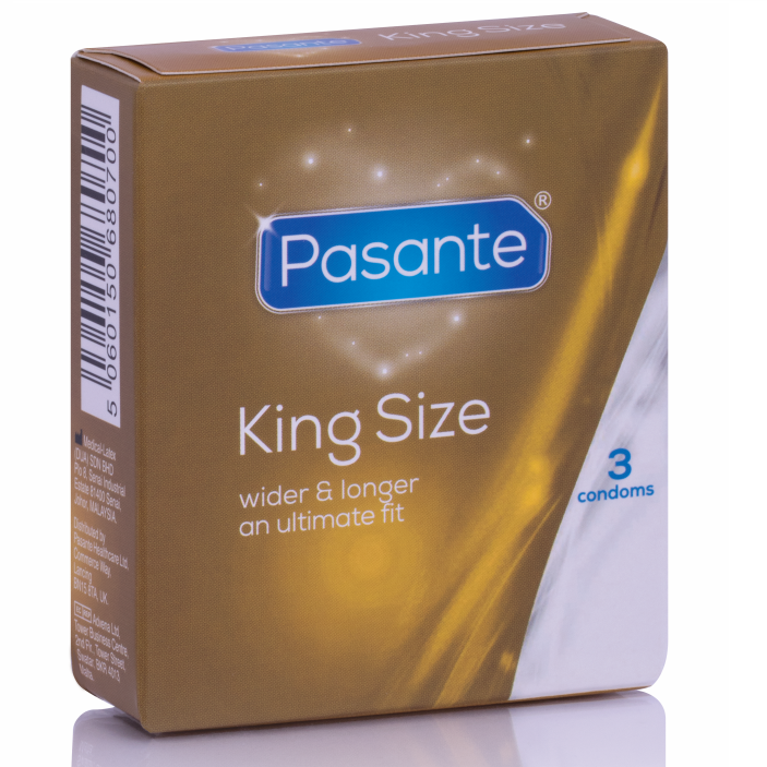 Preservativi King Size Pasante — 3 Unità, 205 mm